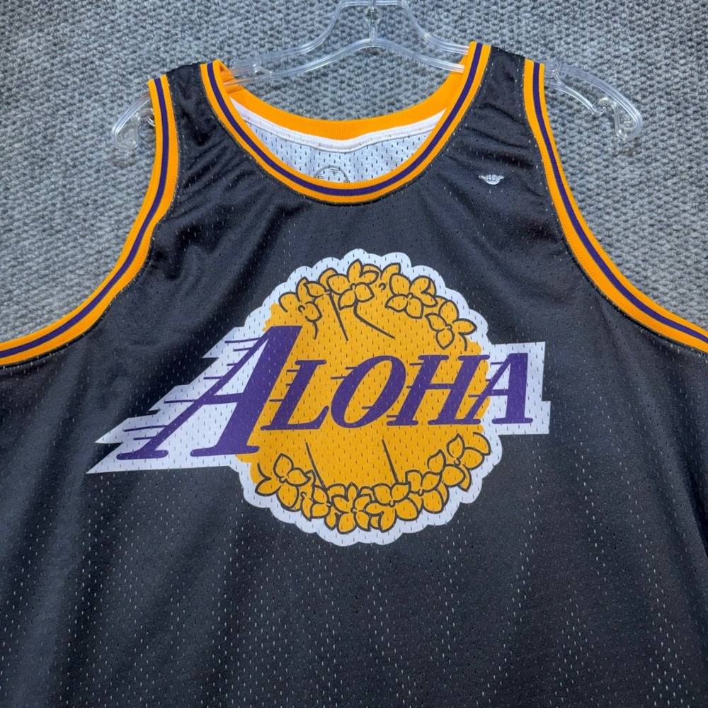 Project X Aloha Lakers Parody Mesh Basketball Jersey Black Gold Purple Mens XL